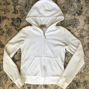 Juicy Couture white terry jacket